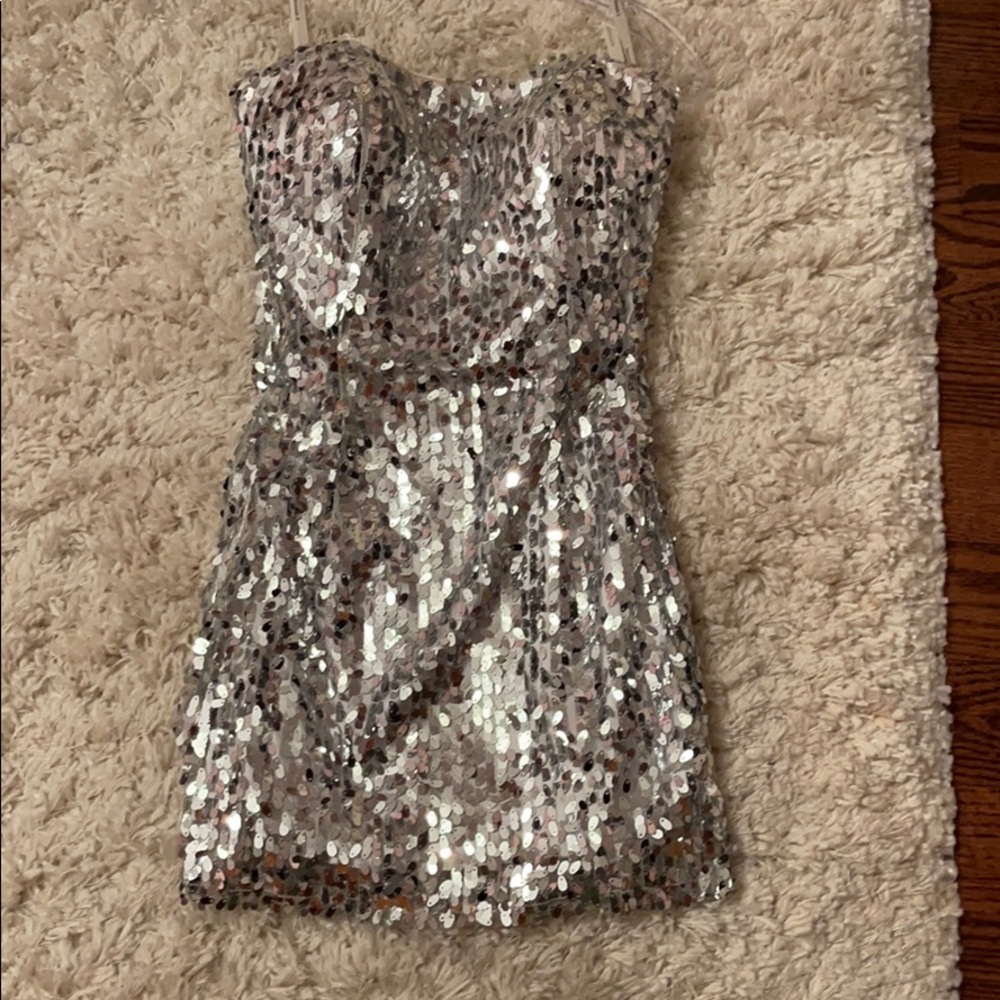 Sequin Silver Dress